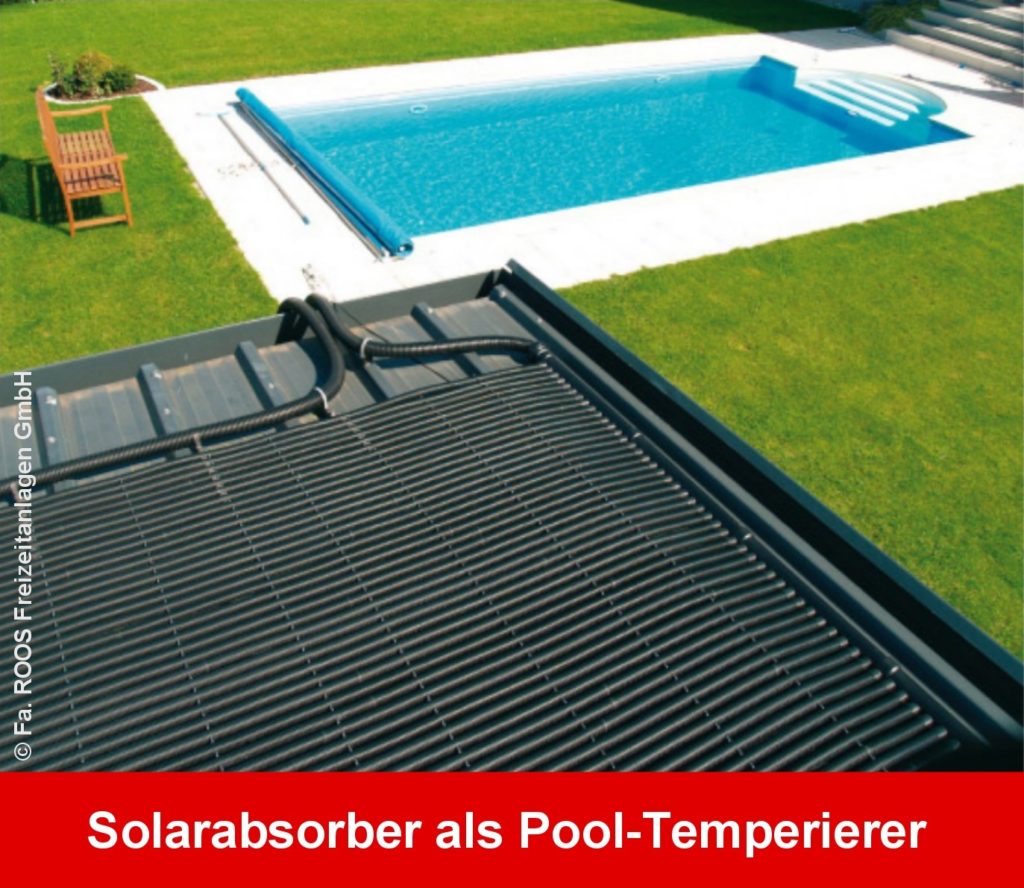 Solarabsorber als Swimming-Pool-Temperierer