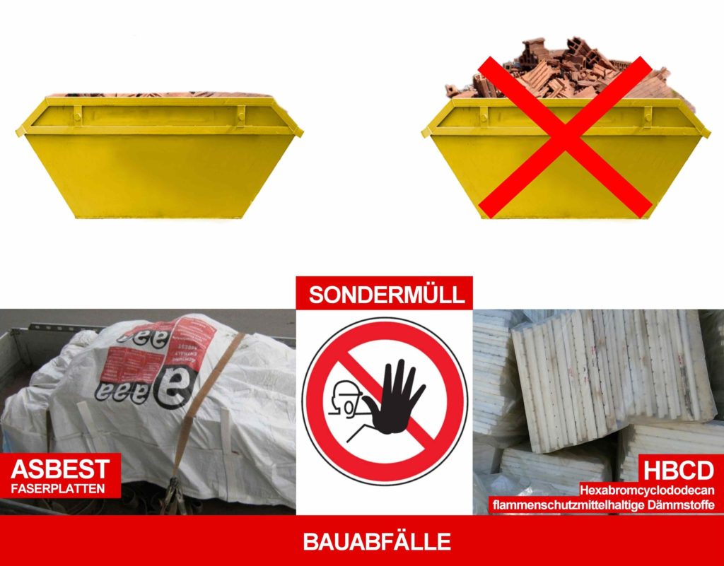 Container und Verpackungen für Bauabfälle und Sondermüll