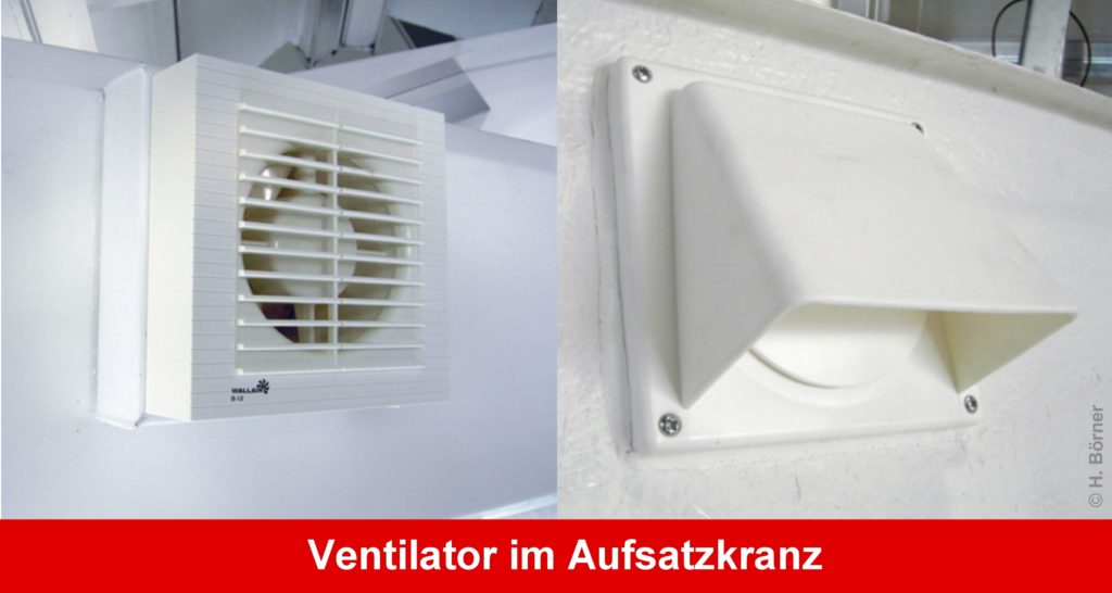 Ventilator im Aufsatzkranz